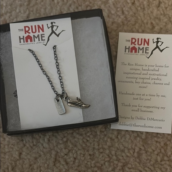 custom Jewelry - Running necklace! The Run Home Silver Necklace with Shoe Charm